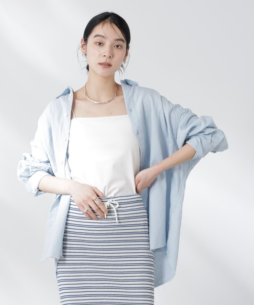 GREYCHORD(グレーコード)の「GREYCHORD/SANDY BIG オーバーサイズロングスリーブシャツ(シャツ/ブラウス・レディース・グレー/オフホワイト/ブルーグレー・1)」の17枚目の写真