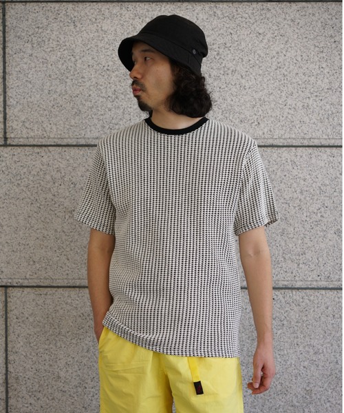 BEAVER（ビーバー）の「B omnivore/ビーオムニボー　イレギュラーワッフルクルーネック（Tシャツ/カットソー・メンズ・ホワイト/ブラック・M/L）」の2枚目の写真