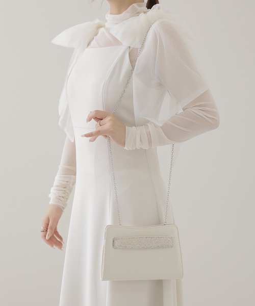 Lace Ladies(レースレディース)の「ビジュー ベルト付き コンパクト スクエア パーティー バッグ(クラッチバッグ・レディース・ブラック/ベージュ/シルバー・FREE)」の17枚目の写真