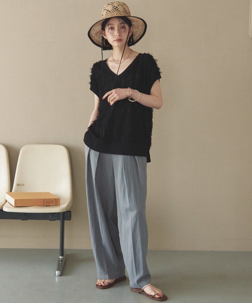 Doux archives（ドゥアルシーヴ）の「２タックコクーンパンツ（その他パンツ・レディース・グレー/ブラウン/ブラック/カーキ・36/38）」の5枚目の写真