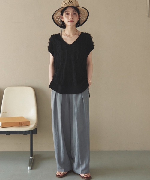 Doux archives（ドゥアルシーヴ）の「２タックコクーンパンツ（その他パンツ・レディース・グレー/ブラウン/ブラック/カーキ・36/38）」の6枚目の写真