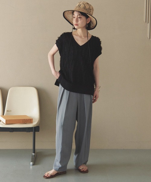 Doux archives（ドゥアルシーヴ）の「２タックコクーンパンツ（その他パンツ・レディース・グレー/ブラウン/ブラック/カーキ・36/38）」の7枚目の写真