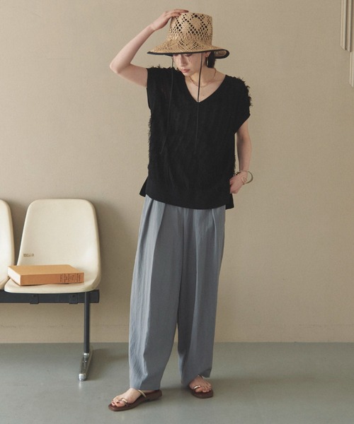 Doux archives（ドゥアルシーヴ）の「２タックコクーンパンツ（その他パンツ・レディース・グレー/ブラウン/ブラック/カーキ・36/38）」の8枚目の写真