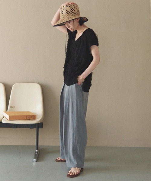 Doux archives（ドゥアルシーヴ）の「２タックコクーンパンツ（その他パンツ・レディース・グレー/ブラウン/ブラック/カーキ・36/38）」の9枚目の写真