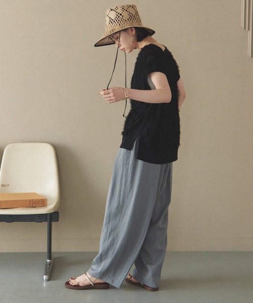 Doux archives（ドゥアルシーヴ）の「２タックコクーンパンツ（その他パンツ・レディース・グレー/ブラウン/ブラック/カーキ・36/38）」の10枚目の写真