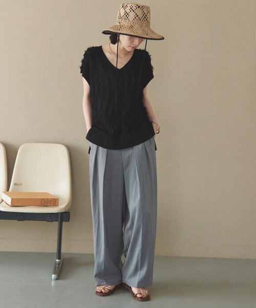 パンツ Cocoon hem taffeta pants THINGS THAT MATTER パンツ SATIN COCOON PANTS / サテン