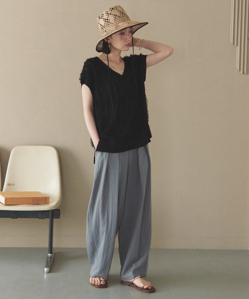 Doux archives（ドゥアルシーヴ）の「２タックコクーンパンツ（その他パンツ・レディース・グレー/ブラウン/ブラック/カーキ・36/38）」の14枚目の写真