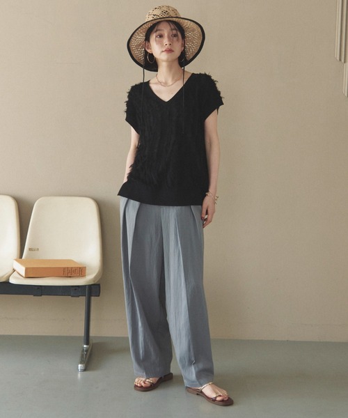 Doux archives（ドゥアルシーヴ）の「２タックコクーンパンツ（その他パンツ・レディース・グレー/ブラウン/ブラック/カーキ・36/38）」の16枚目の写真