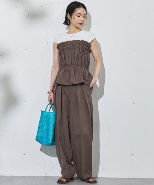 Doux archives（ドゥアルシーヴ）の「２タックコクーンパンツ（その他パンツ・レディース・グレー/ブラウン/ブラック/カーキ・36/38）」の22枚目の写真