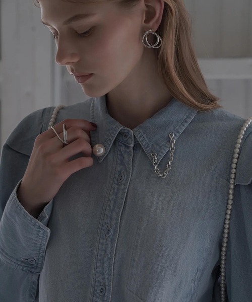 ROSE BUD(ローズバッド)の「(Sea’ds mara)Pearl brooch(ブローチ/コサージュ・レディース・ホワイト・ONE SIZE)」の2枚目の写真