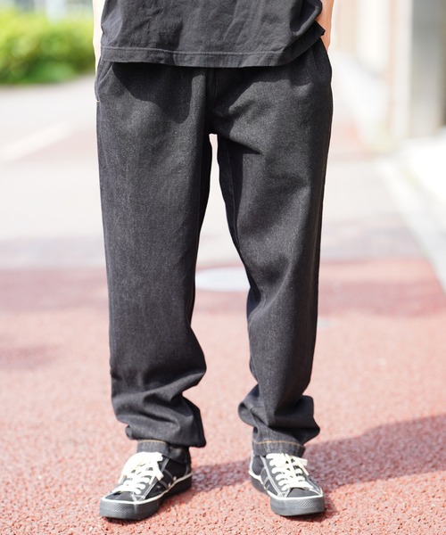 COOKMAN(クックマン)の「Cookman クックマン シェフパンツ イージーパンツ ワイドパンツ Denim Black(デニムパンツ・メンズ・ブラック・LARGE/MEDIUM/X-LARGE)」の1枚目の写真