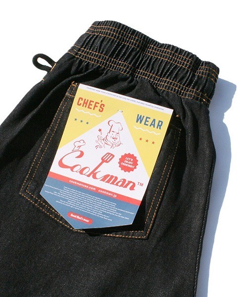 COOKMAN(クックマン)の「Cookman クックマン シェフパンツ イージーパンツ ワイドパンツ Denim Black(デニムパンツ・メンズ・ブラック・LARGE/MEDIUM/X-LARGE)」の8枚目の写真