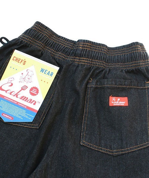 COOKMAN(クックマン)の「Cookman クックマン シェフパンツ イージーパンツ ワイドパンツ Denim Black(デニムパンツ・メンズ・ブラック・LARGE/MEDIUM/X-LARGE)」の6枚目の写真
