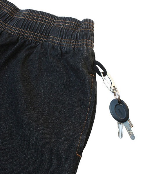 COOKMAN(クックマン)の「Cookman クックマン シェフパンツ イージーパンツ ワイドパンツ Denim Black(デニムパンツ・メンズ・ブラック・LARGE/MEDIUM/X-LARGE)」の4枚目の写真