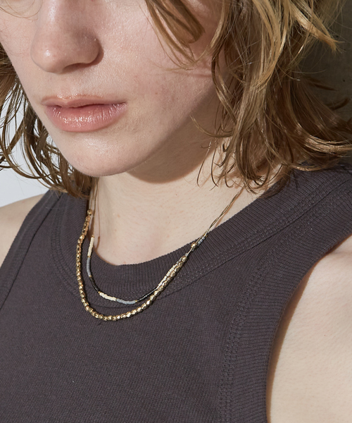 NOMINE（ノミネ）の「2連 ビーズ ネックレス（ネックレス・レディース・サックスブルー/グレー・フリー）」の2枚目の写真