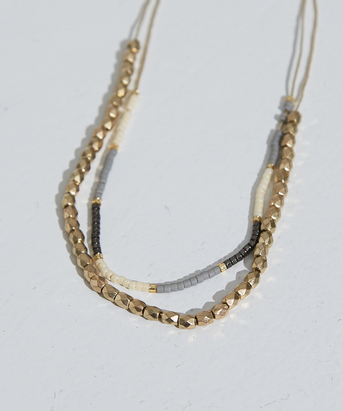 NOMINE（ノミネ）の「2連 ビーズ ネックレス（ネックレス・レディース・サックスブルー/グレー・フリー）」の8枚目の写真