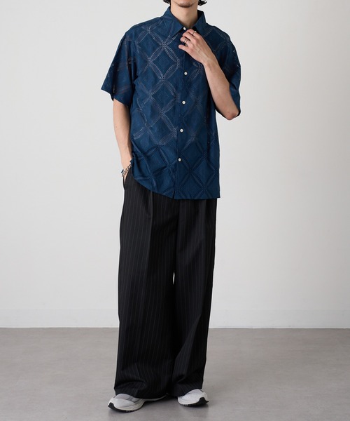 HAUS(ハウス)の「【HAUS】透かし柄HSシャツ 515046 WINS(シャツ/ブラウス・メンズ・ネイビー/ブラック/オフホワイト・M/L)」の21枚目の写真