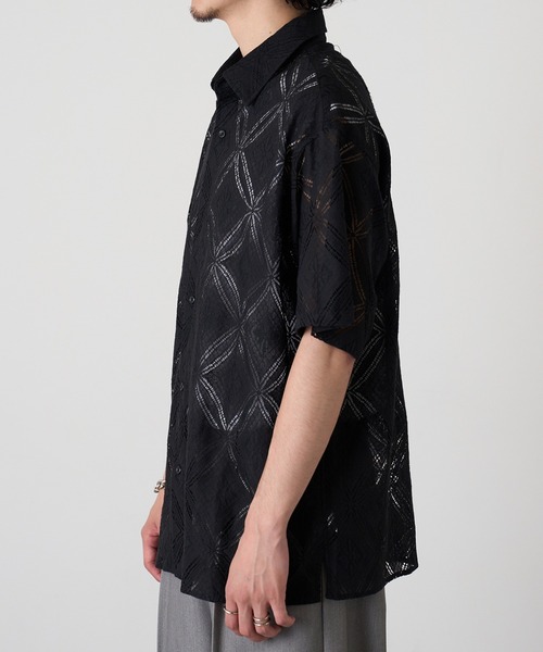 HAUS(ハウス)の「【HAUS】透かし柄HSシャツ 515046 WINS(シャツ/ブラウス・メンズ・ネイビー/ブラック/オフホワイト・M/L)」の13枚目の写真