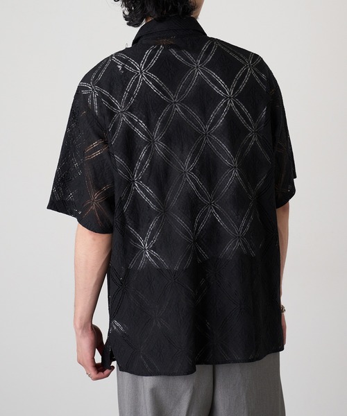 HAUS(ハウス)の「【HAUS】透かし柄HSシャツ 515046 WINS(シャツ/ブラウス・メンズ・ネイビー/ブラック/オフホワイト・M/L)」の14枚目の写真