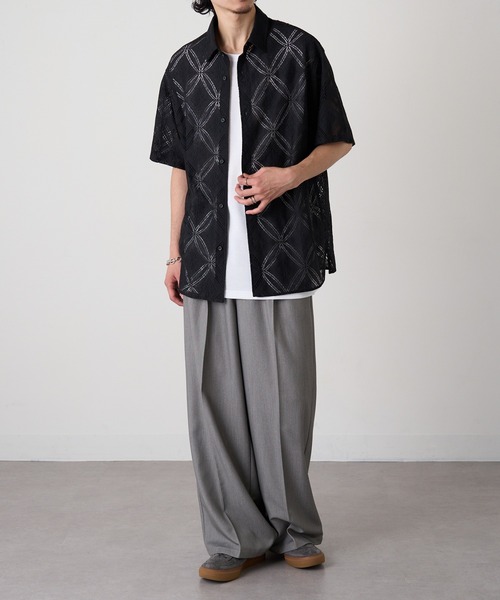 HAUS(ハウス)の「【HAUS】透かし柄HSシャツ 515046 WINS(シャツ/ブラウス・メンズ・ネイビー/ブラック/オフホワイト・M/L)」の16枚目の写真