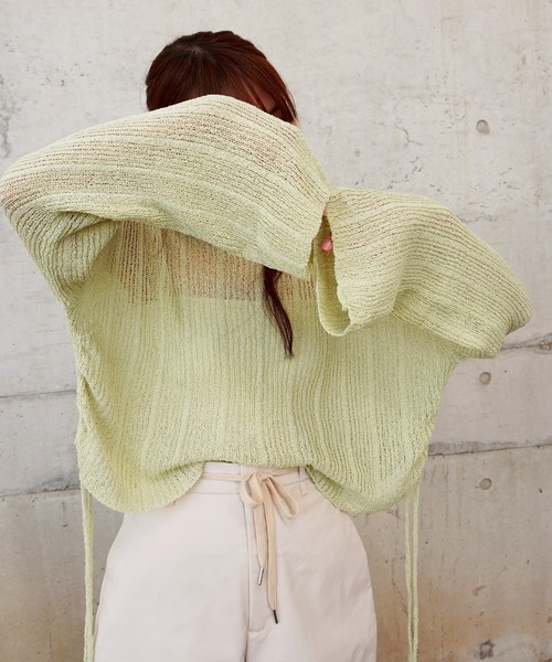 セール】サイドドロストシアーニット（ニット/セーター