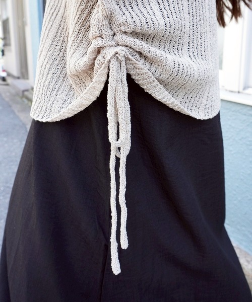 gossara（ゴサラ）の「サイドドロストシアーニット（ニット/セーター・レディース・アイボリー/カーキ/ミント・FREE）」の10枚目の写真