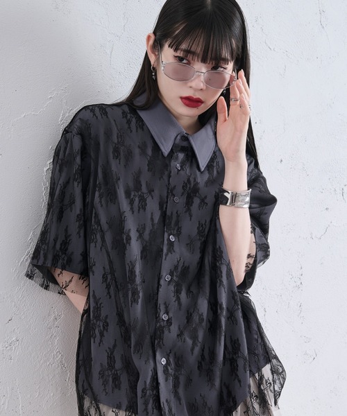 Ellno Loset(エルノロゼット)の「アソートレイヤードシャツ(シャツ/ブラウス・メンズ・ブルー系その他/ブラック・LARGE/SMALL/MEDIUM)」の6枚目の写真