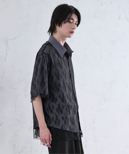 Ellno Loset(エルノロゼット)の「アソートレイヤードシャツ(シャツ/ブラウス・メンズ・ブルー系その他/ブラック・LARGE/SMALL/MEDIUM)」の8枚目の写真