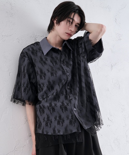 Ellno Loset(エルノロゼット)の「アソートレイヤードシャツ(シャツ/ブラウス・メンズ・ブルー系その他/ブラック・LARGE/SMALL/MEDIUM)」の11枚目の写真