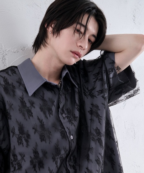 Ellno Loset(エルノロゼット)の「アソートレイヤードシャツ(シャツ/ブラウス・メンズ・ブルー系その他/ブラック・LARGE/SMALL/MEDIUM)」の12枚目の写真