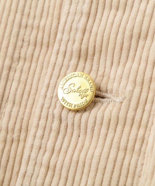 schott（ショット）の「Schott/ショット/COUDUROY STUFF JKT/コーデュロイ スタッフジャケット（ブルゾン・メンズ・ブラック/ベージュ・2XL/XL/L/M）」の18枚目の写真