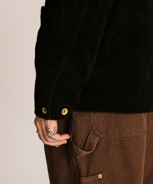 schott（ショット）の「Schott/ショット/COUDUROY STUFF JKT/コーデュロイ スタッフジャケット（ブルゾン・メンズ・ブラック/ベージュ・2XL/XL/L/M）」の10枚目の写真