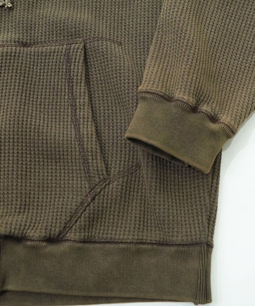 EGO TRIPPING(エゴトリッピング)の「mpa3846-WAFLEX ジップパーカー(パーカー・メンズ・スミクロ/ブラウン/オリーブ系・46/48)」の9枚目の写真