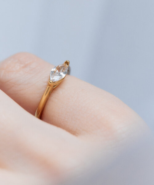 ear PAPILLONNER（イアパピヨネ）の「《金属アレルギー対応/ステンレス》マーキスジルコニアリング（リング・レディース・シルバー/ゴールド・13）」の7枚目の写真