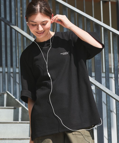 ファンクショナルファブリック ロゴ刺繍 ビッグシルエット ラグラン