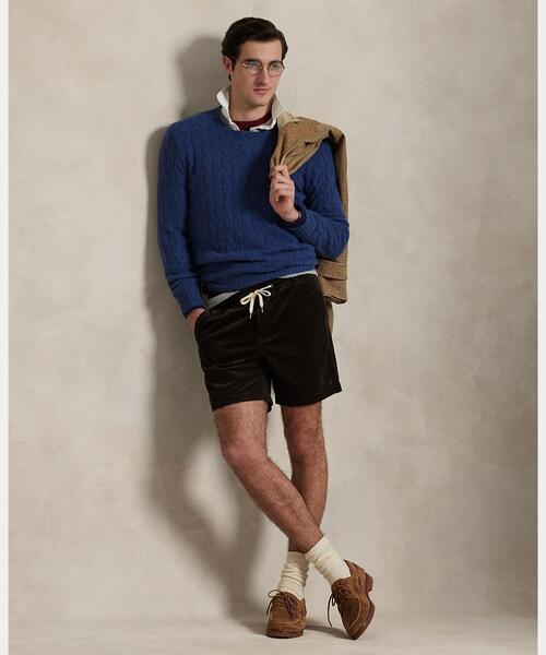 POLO RALPH LAUREN コーデュロイショートパンツ ネイビー Polo プレップスター コットン コーデュロイ ショートパンツ