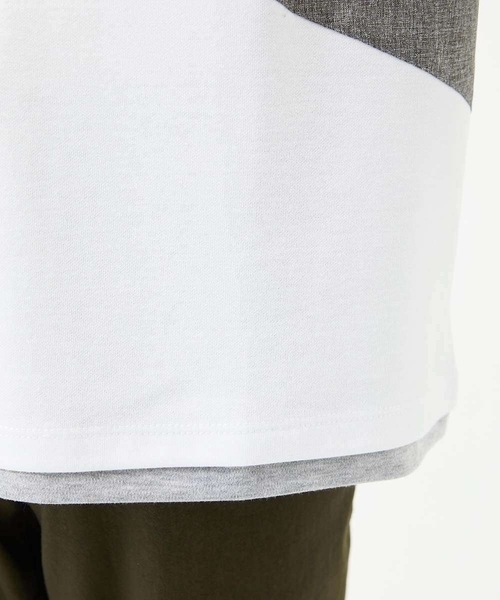 MK MICHEL KLEIN HOMME （エムケーミッシェルクランオム）の「【接触冷感】COOLタッチブロックTシャツ（Tシャツ/カットソー・メンズ・ホワイト/ブラック/アイボリー・46/48）」の12枚目の写真
