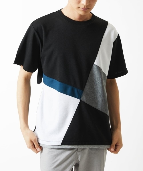 MK MICHEL KLEIN HOMME （エムケーミッシェルクランオム）の「【接触冷感】COOLタッチブロックTシャツ（Tシャツ/カットソー・メンズ・ホワイト/ブラック/アイボリー・46/48）」の16枚目の写真