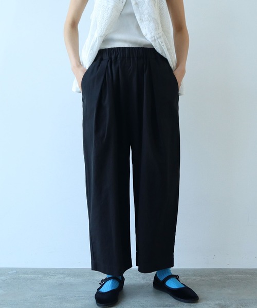 セール】ハイツイストコットン プロダクトダイゴムタックパンツ