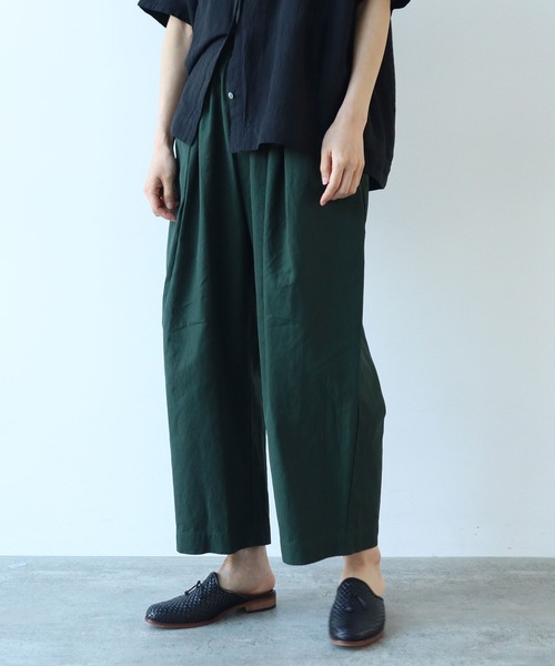 セール】ハイツイストコットン プロダクトダイゴムタックパンツ