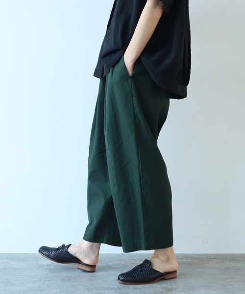 セール】ハイツイストコットン プロダクトダイゴムタックパンツ