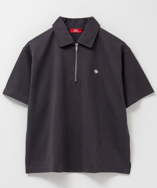 POLO BCS（ポロ ビーシーエス）の「【別注デザイン】POLO BCS ハーフZIPポロシャツ（ポロシャツ・レディース・オートミール/ネイビー/スミクロ・M/L）」の2枚目の写真