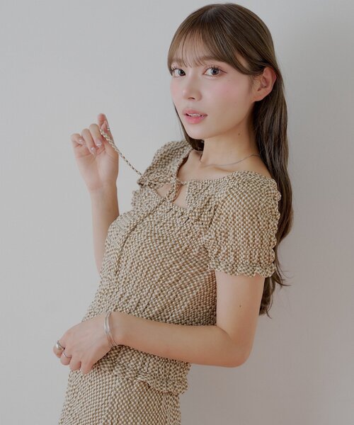 Chico フロントリボンボレロデザインT Chico tシャツ 「6色展開」フロントリボンボレロデザインT