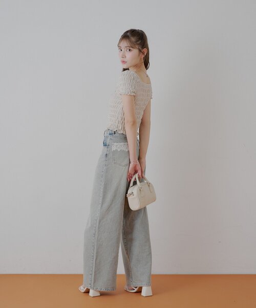 ♡　 バズリアイテム　CHICO タグ付き　フロントリボンボレロデザインT ♡ バズリアイテム CHICO タグ付き フロントリボンボレロ