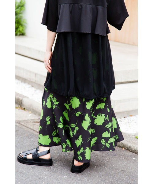 OSMOSIS（オズモーシス）の「プリントセミマーメイドスカート（スカート・レディース・ブラック×ホワイト/ブラック×グリーン・ONE SIZE）」の21枚目の写真