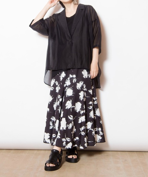 OSMOSIS（オズモーシス）の「プリントセミマーメイドスカート（スカート・レディース・ブラック×ホワイト/ブラック×グリーン・ONE SIZE）」の16枚目の写真