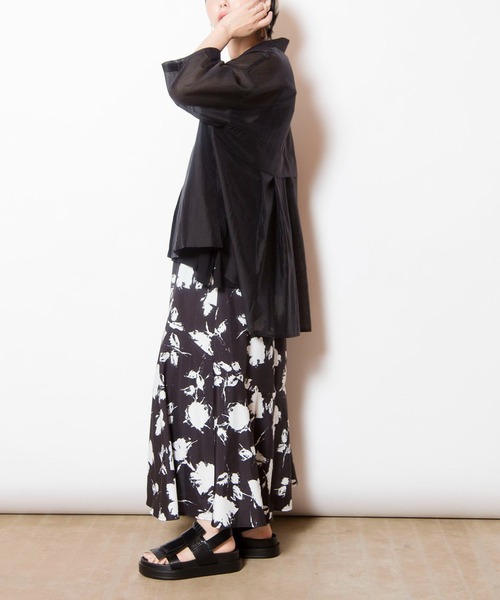 OSMOSIS（オズモーシス）の「プリントセミマーメイドスカート（スカート・レディース・ブラック×ホワイト/ブラック×グリーン・ONE SIZE）」の13枚目の写真