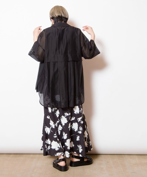 OSMOSIS（オズモーシス）の「プリントセミマーメイドスカート（スカート・レディース・ブラック×ホワイト/ブラック×グリーン・ONE SIZE）」の12枚目の写真