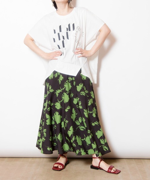 OSMOSIS（オズモーシス）の「プリントセミマーメイドスカート（スカート・レディース・ブラック×ホワイト/ブラック×グリーン・ONE SIZE）」の9枚目の写真