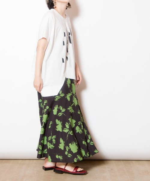 OSMOSIS（オズモーシス）の「プリントセミマーメイドスカート（スカート・レディース・ブラック×ホワイト/ブラック×グリーン・ONE SIZE）」の7枚目の写真